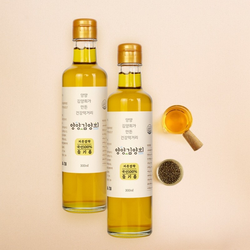 양양김양희들기름,양양김양희 저온압착들기름 300ml * 2병