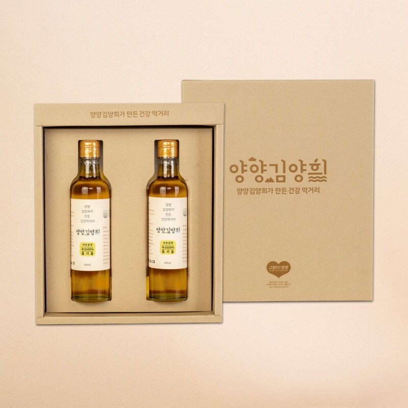 양양김양희들기름,양양김양희 저온압착들기름 300ml * 2병